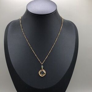 Anna Balkan Artisan Designer Gold Over Sterling Silver 925 Gemstone Necklace